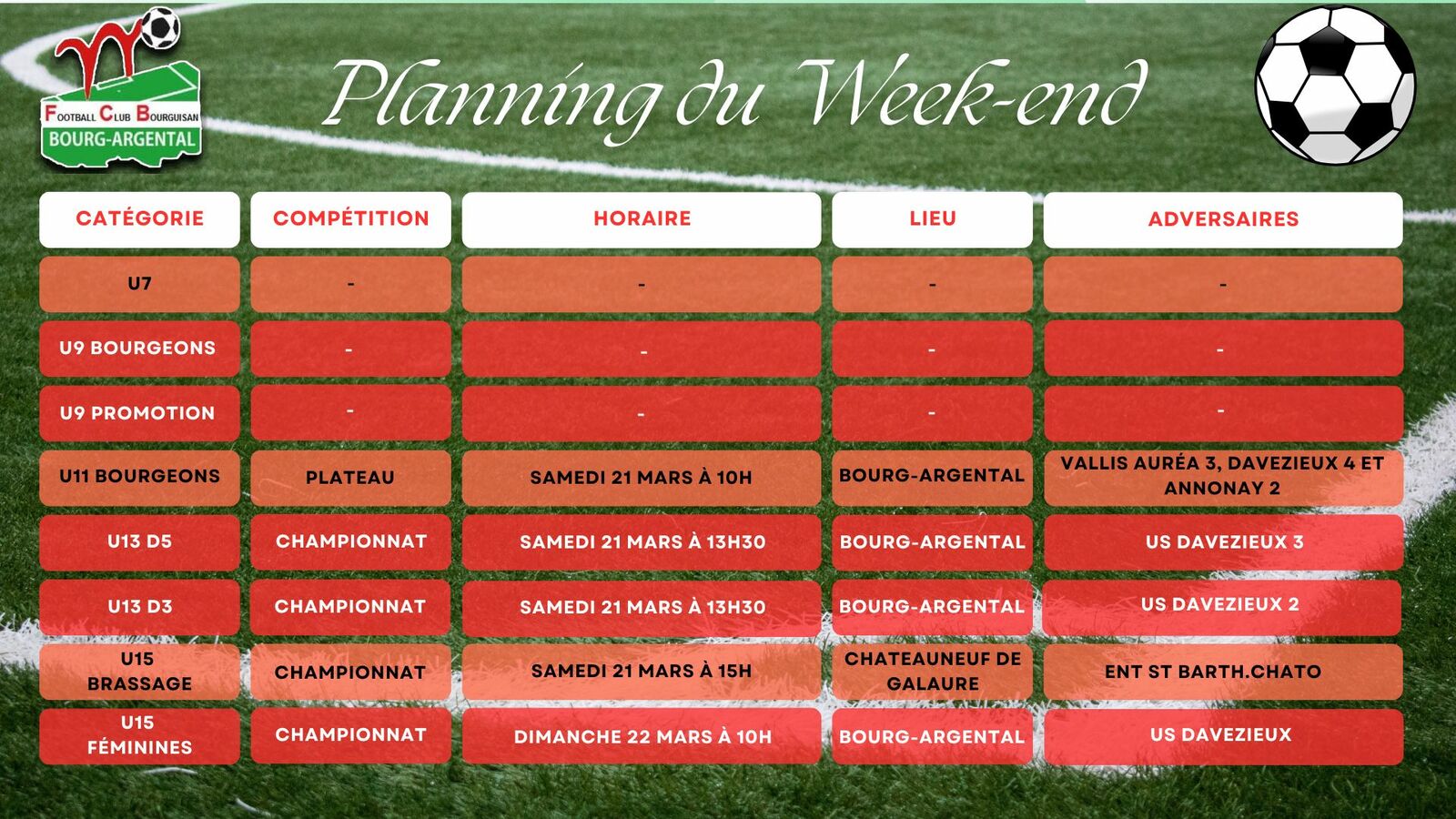 🗓️Planning du Week-end⚽🔴⚪