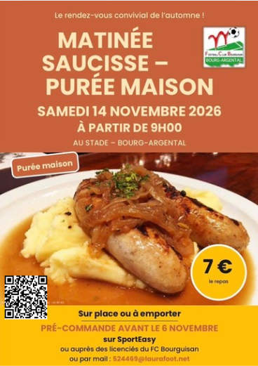 Matinée Saucisse Purée Maison 14 Novembre 2026