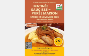 Matinée Saucisse Purée Maison 14 Novembre 2026
