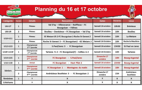 📅planning du week-end 📅