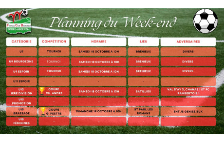 🗓️Planning du Week-end⚽🔴⚪