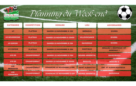 🗓️Planning du Week-end⚽🔴⚪