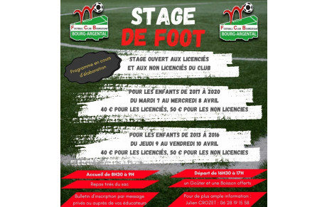 Stage d'Avril 2026