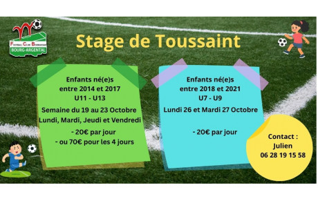Stage d'octobre 2026