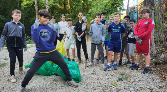U13 nettoie le Pilat